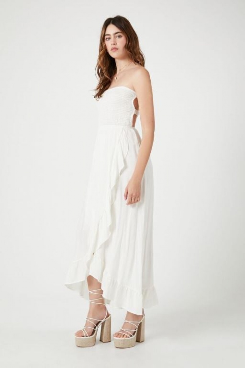 Vestido Forever 21 High Low Caged Mujer Blancas | hBqcCVfN0XX