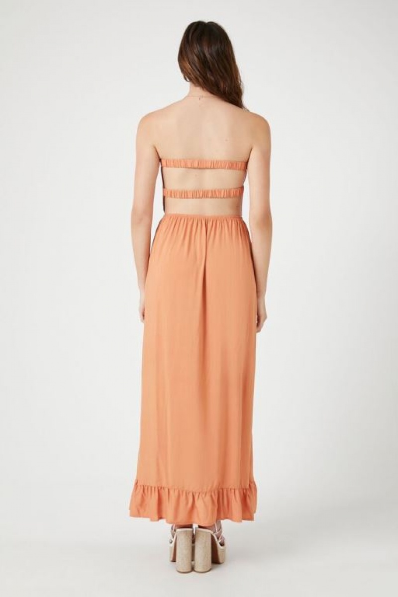 Vestido Forever 21 High Low Caged Mujer Coral | hokYiHqvY8P