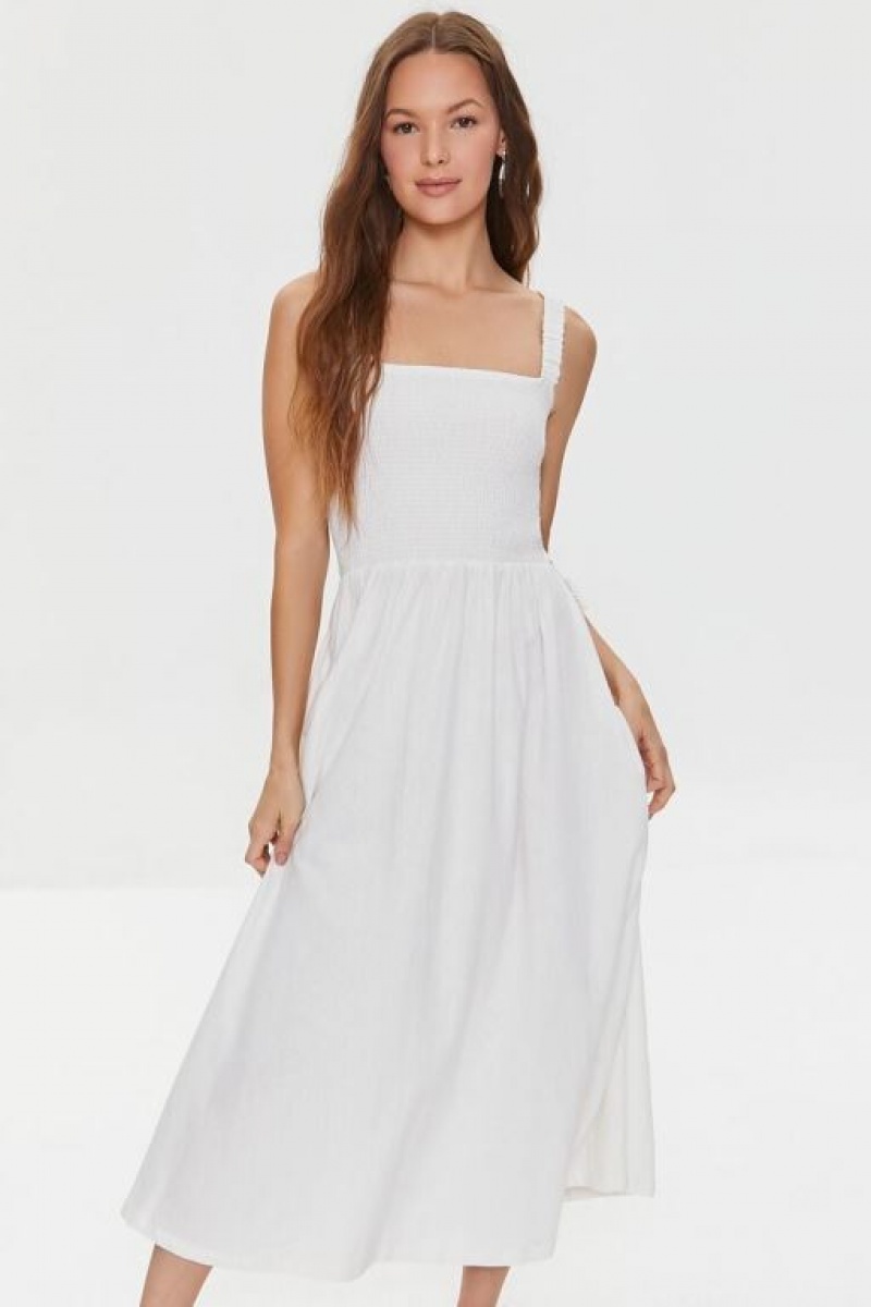 Vestido Forever 21 Kendall Kylie Caged Midi Mujer Blancas | yCOyhE26D6W