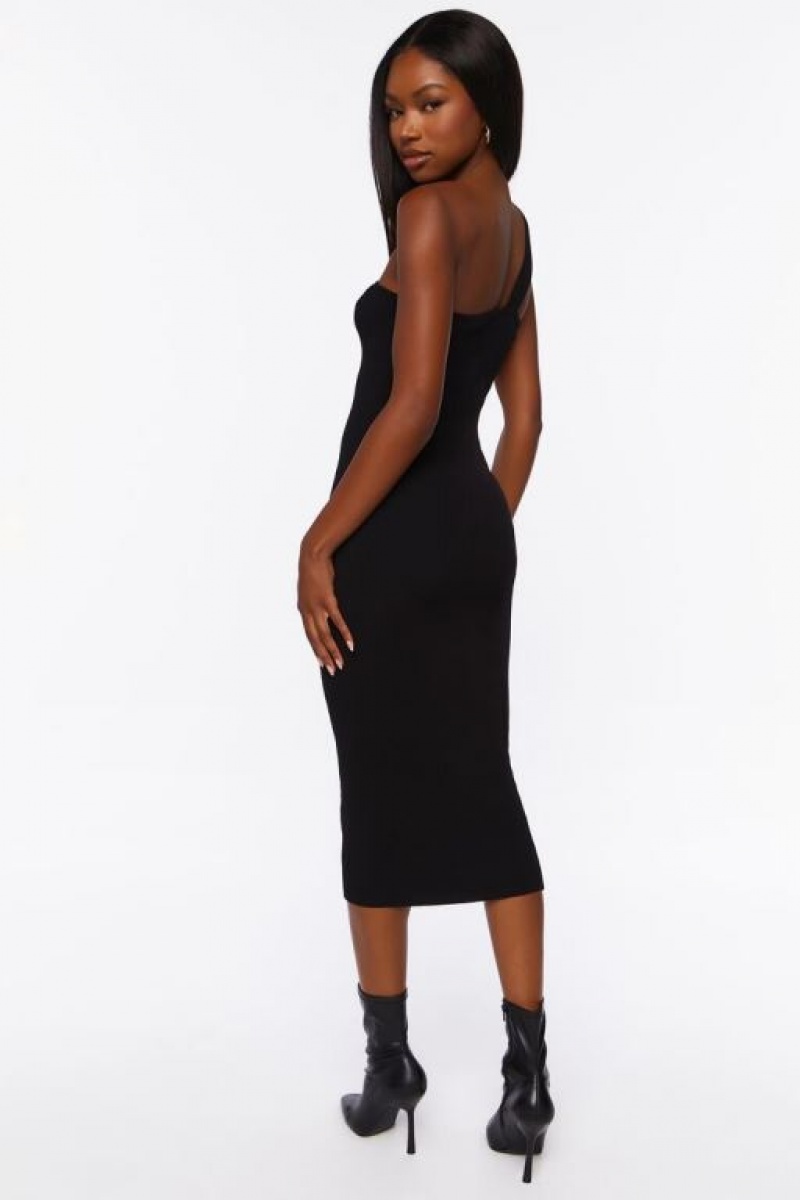 Vestido Forever 21 Knit Bodycon Midi Mujer Negras | THMmb80TK4x