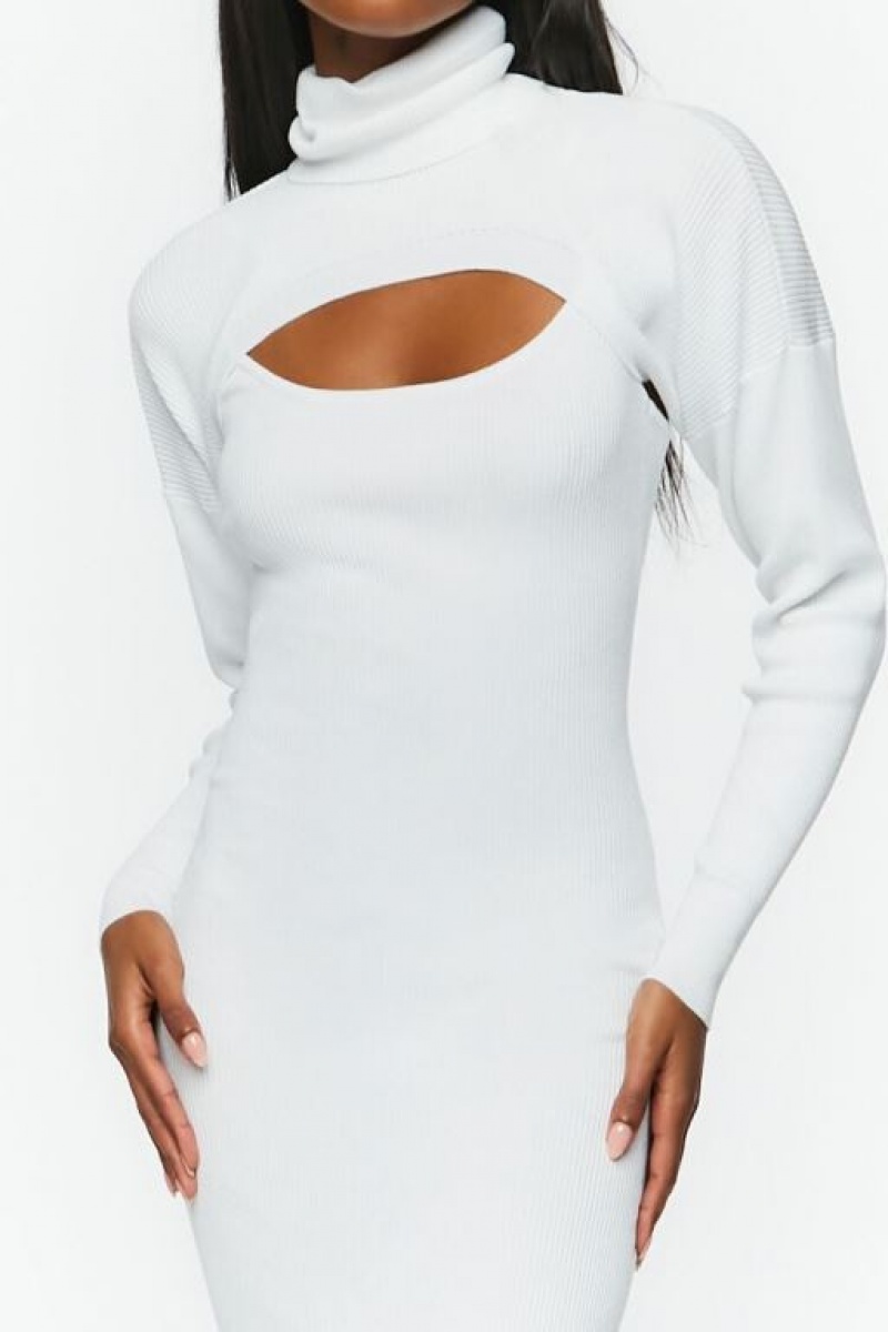 Vestido Forever 21 Knit Midi Amp Bolero Set Mujer Blancas | L0zhK4DIQ2k