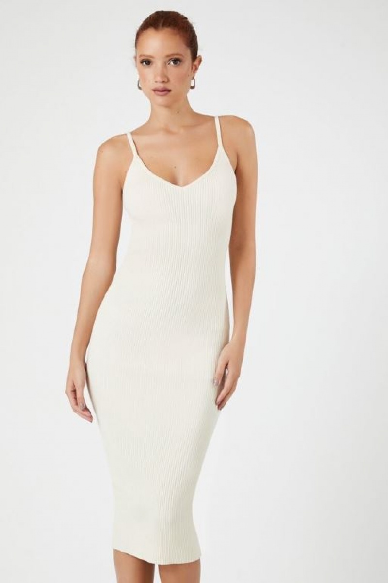 Vestido Forever 21 Midi Cami Mujer Blancas | rrwq1DfLG3K