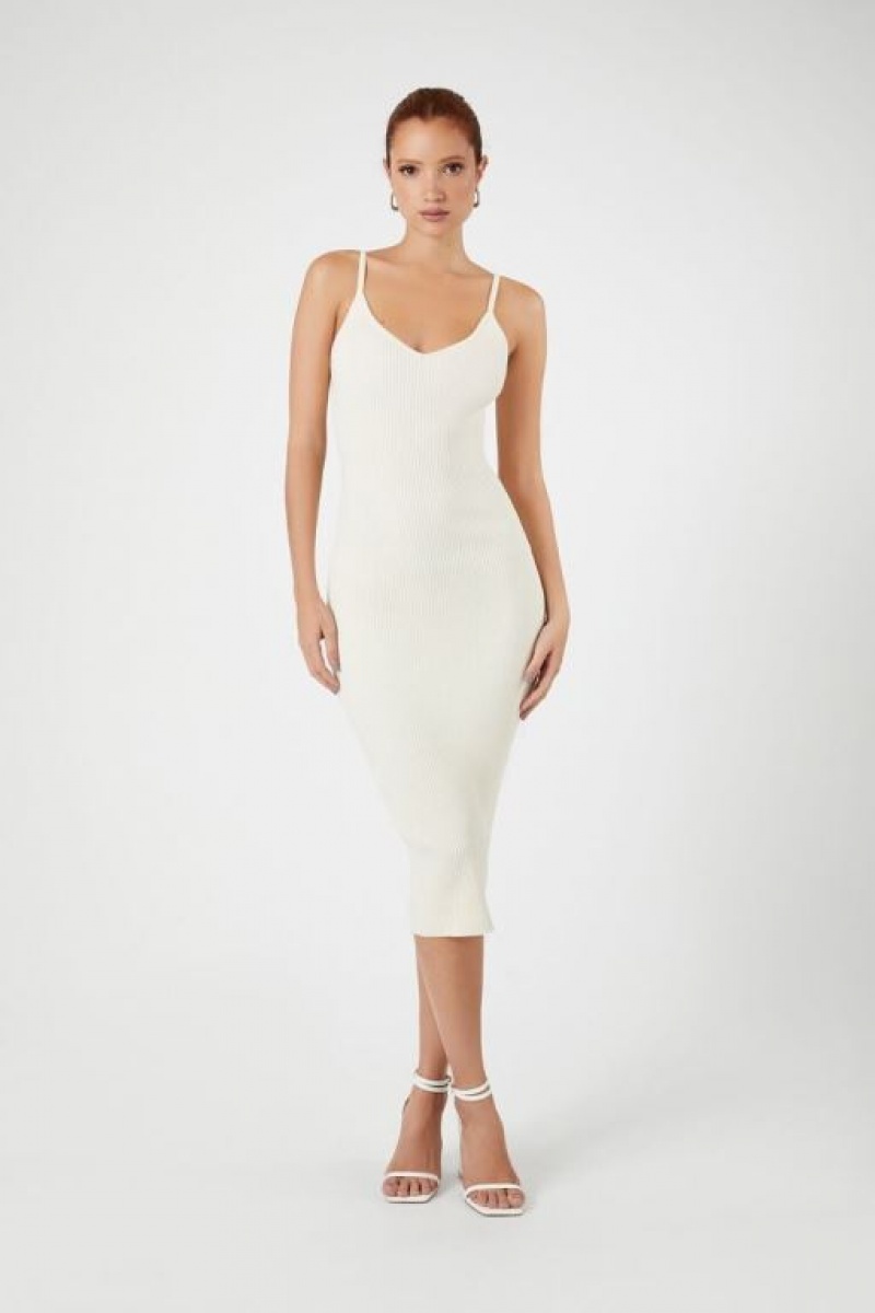 Vestido Forever 21 Midi Cami Mujer Blancas | rrwq1DfLG3K