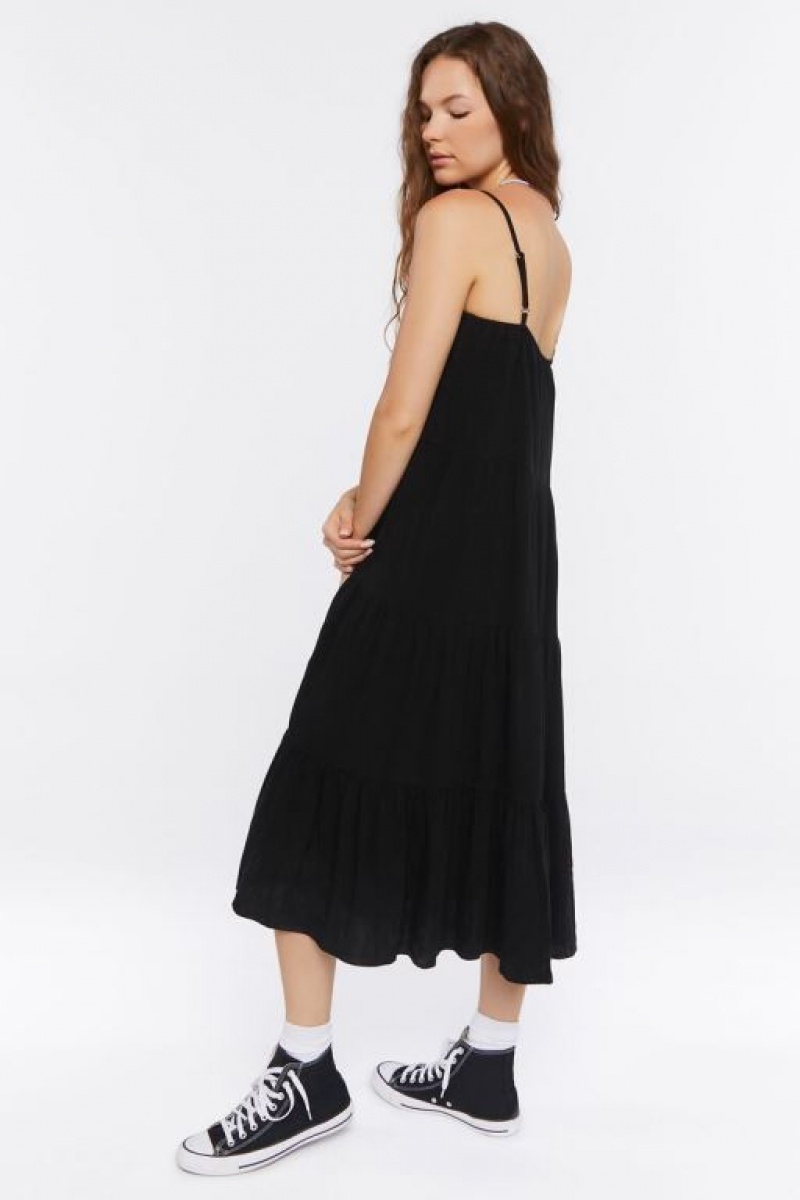 Vestido Forever 21 Midi Cami Shift Mujer Negras | sTW6hOv0uit