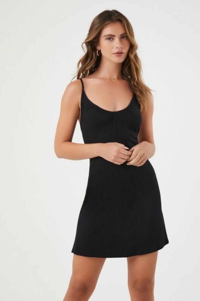 Vestido Forever 21 Mini Cami Swing Mujer Negras | QtH8JJoFzwD