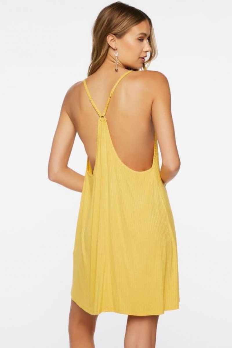 Vestido Forever 21 Mini Cami Swing Mujer Amarillo Doradas | Y4ko9WsdJor