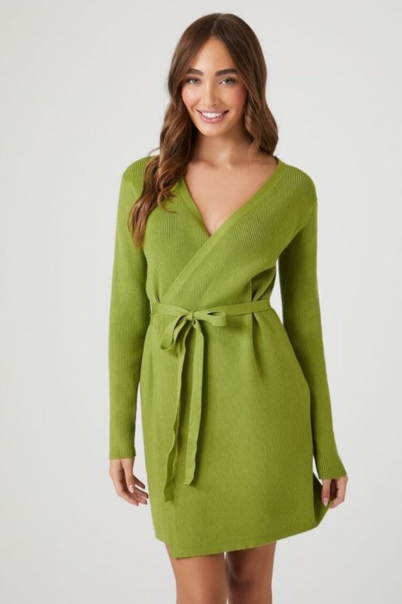 Vestido Forever 21 Mini Wrap Mujer Verde | rZlTxUEQFeI