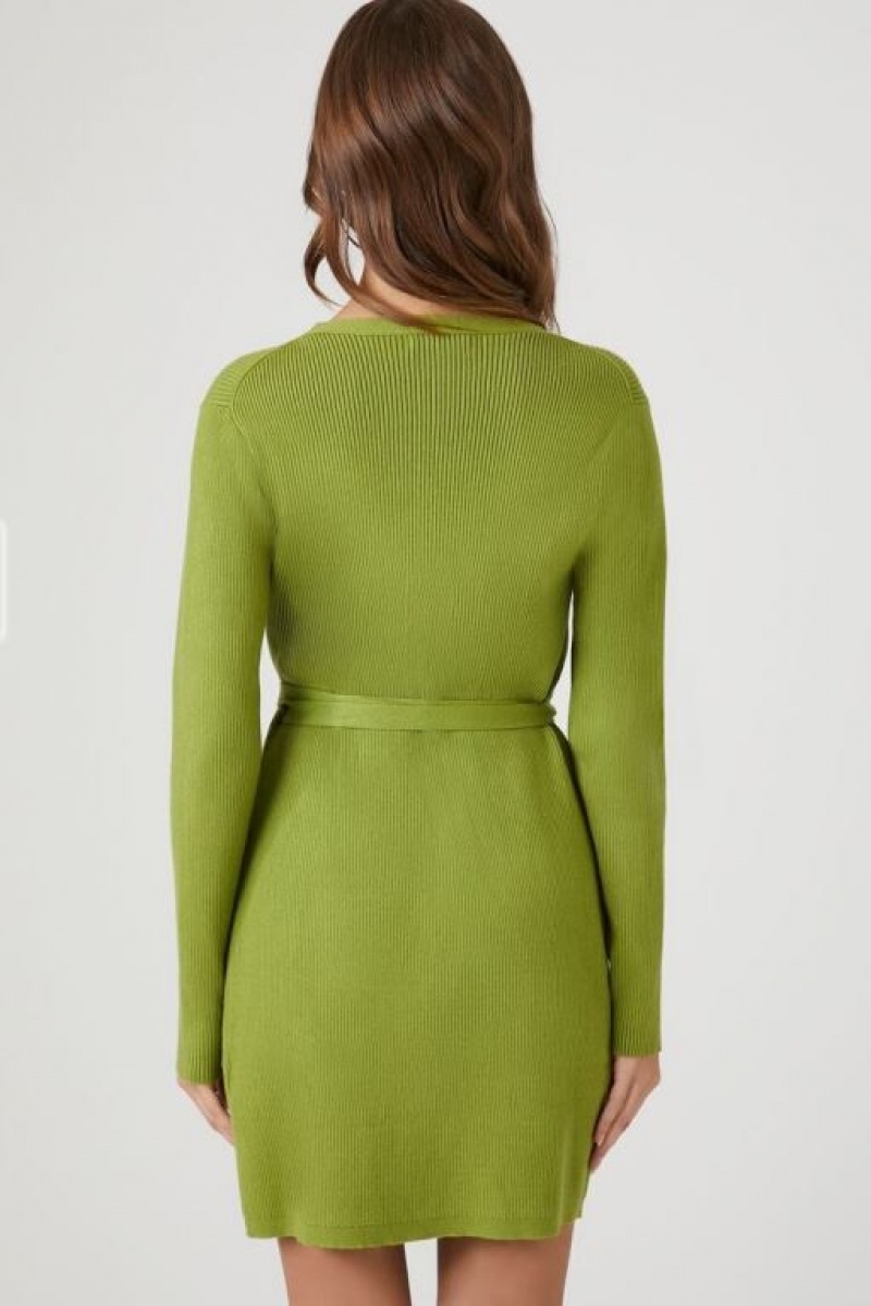 Vestido Forever 21 Mini Wrap Mujer Verde | rZlTxUEQFeI