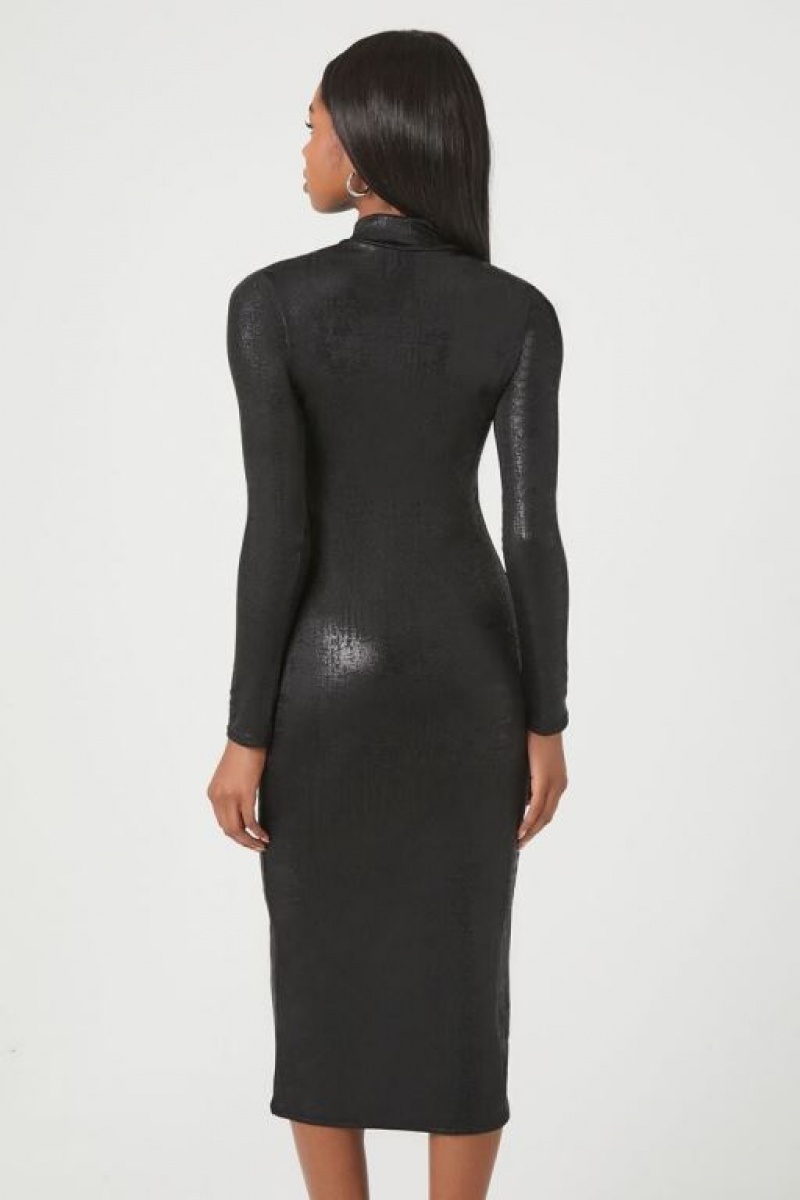 Vestido Forever 21 Mock Neck Bodycon Midi Mujer Negras | oS8nZiKwyiq