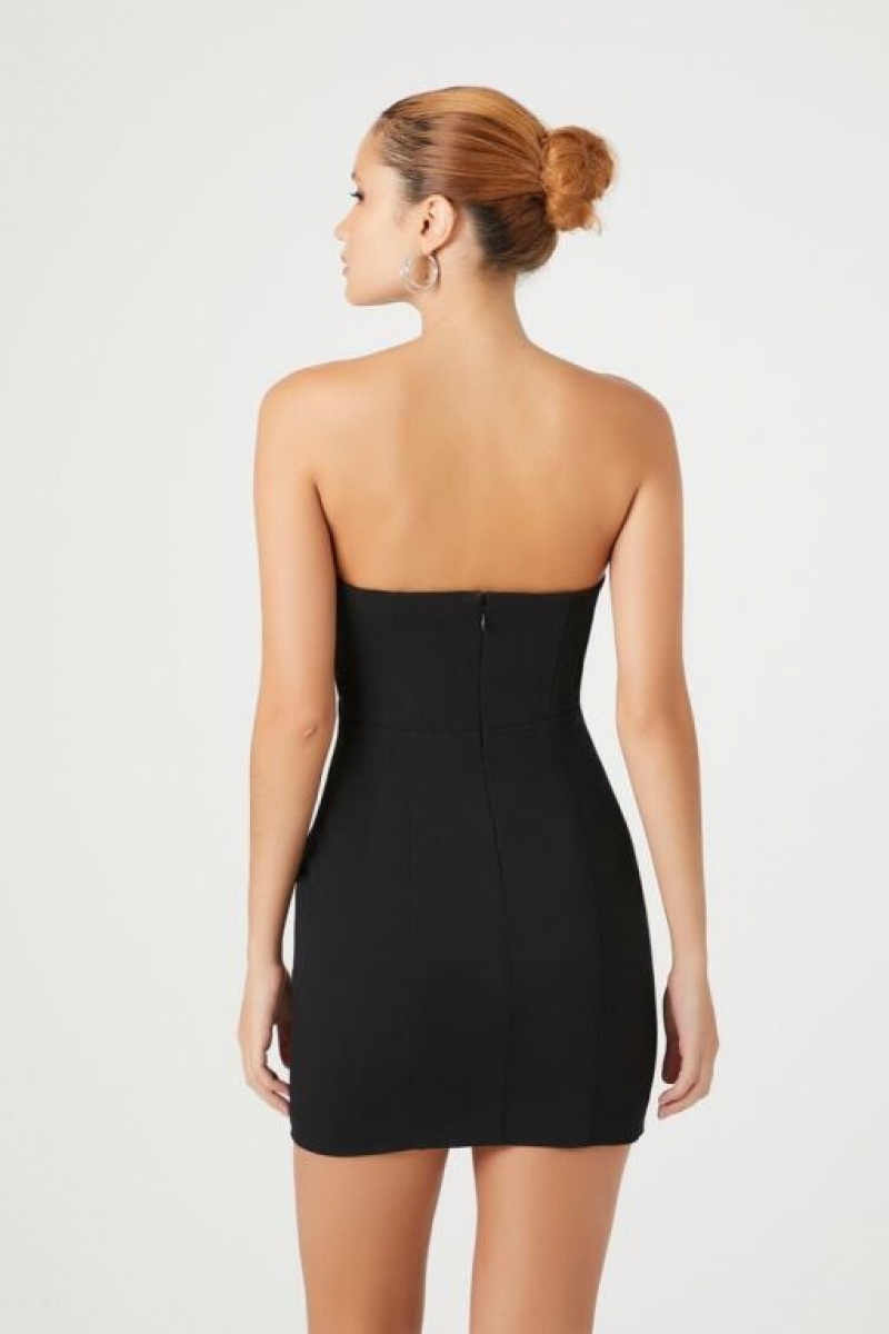 Vestido Forever 21 Notched Tube Mini Mujer Negras | xWIKWQ1YHeq