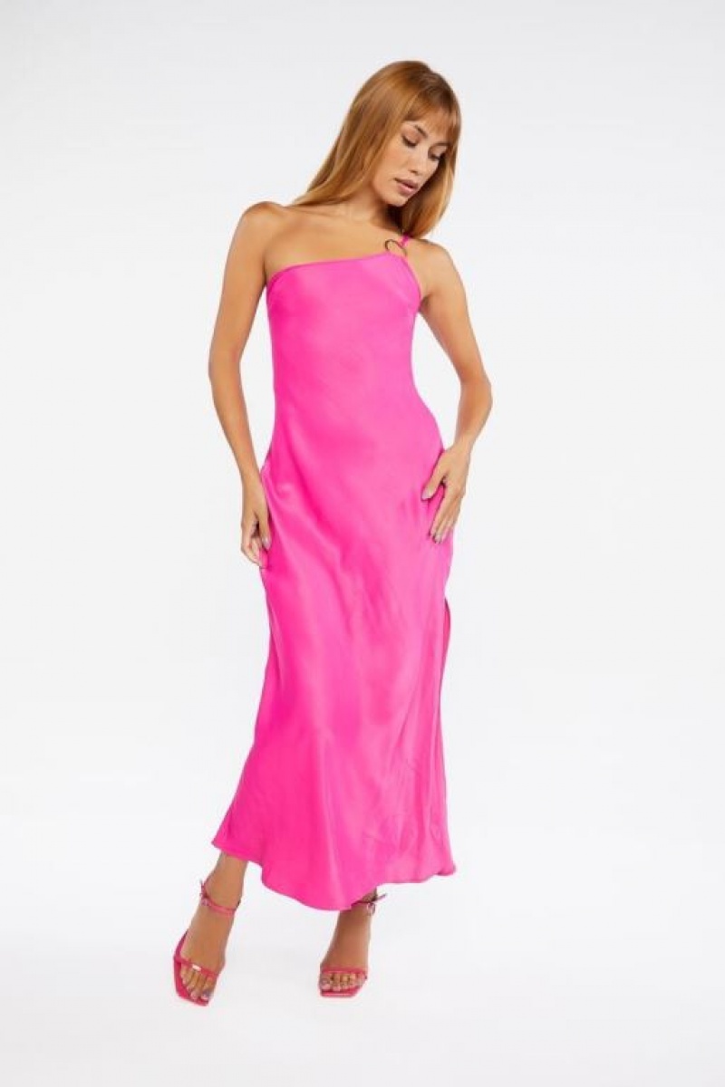 Vestido Forever 21 O Ring One Shoulder Maxi Mujer Rosas | idVfcEFnMoV