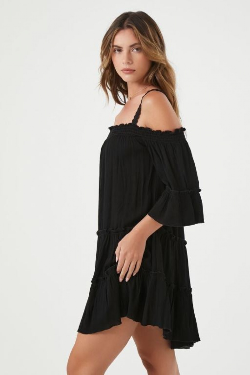 Vestido Forever 21 Off The Shoulder Mini Mujer Negras | c3uNIhwx61E