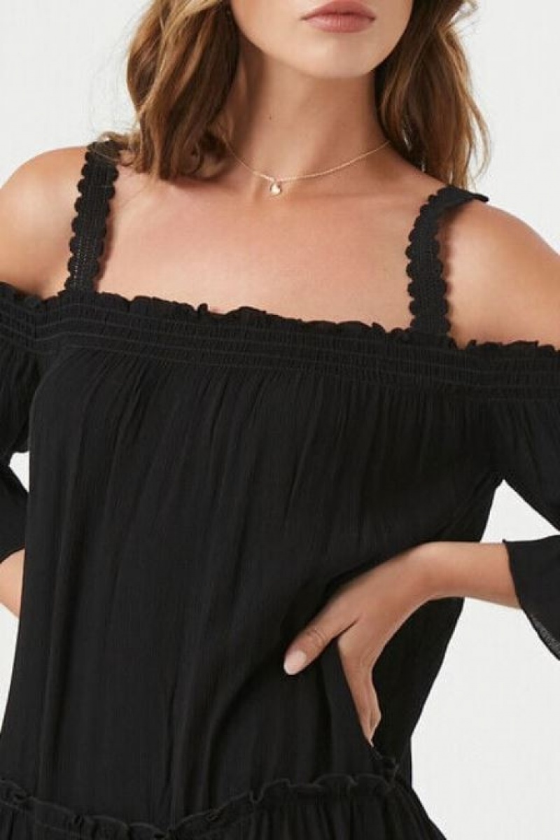 Vestido Forever 21 Off The Shoulder Mini Mujer Negras | c3uNIhwx61E