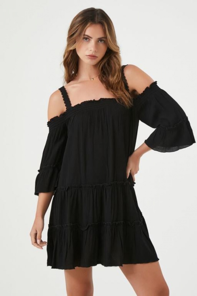 Vestido Forever 21 Off The Shoulder Mini Mujer Negras | c3uNIhwx61E