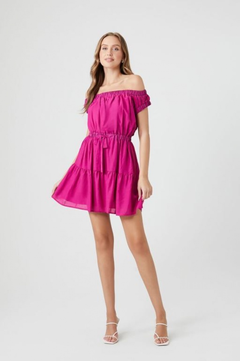 Vestido Forever 21 Off The Shoulder Mini Mujer Rosas | ZySWAwQdfrx