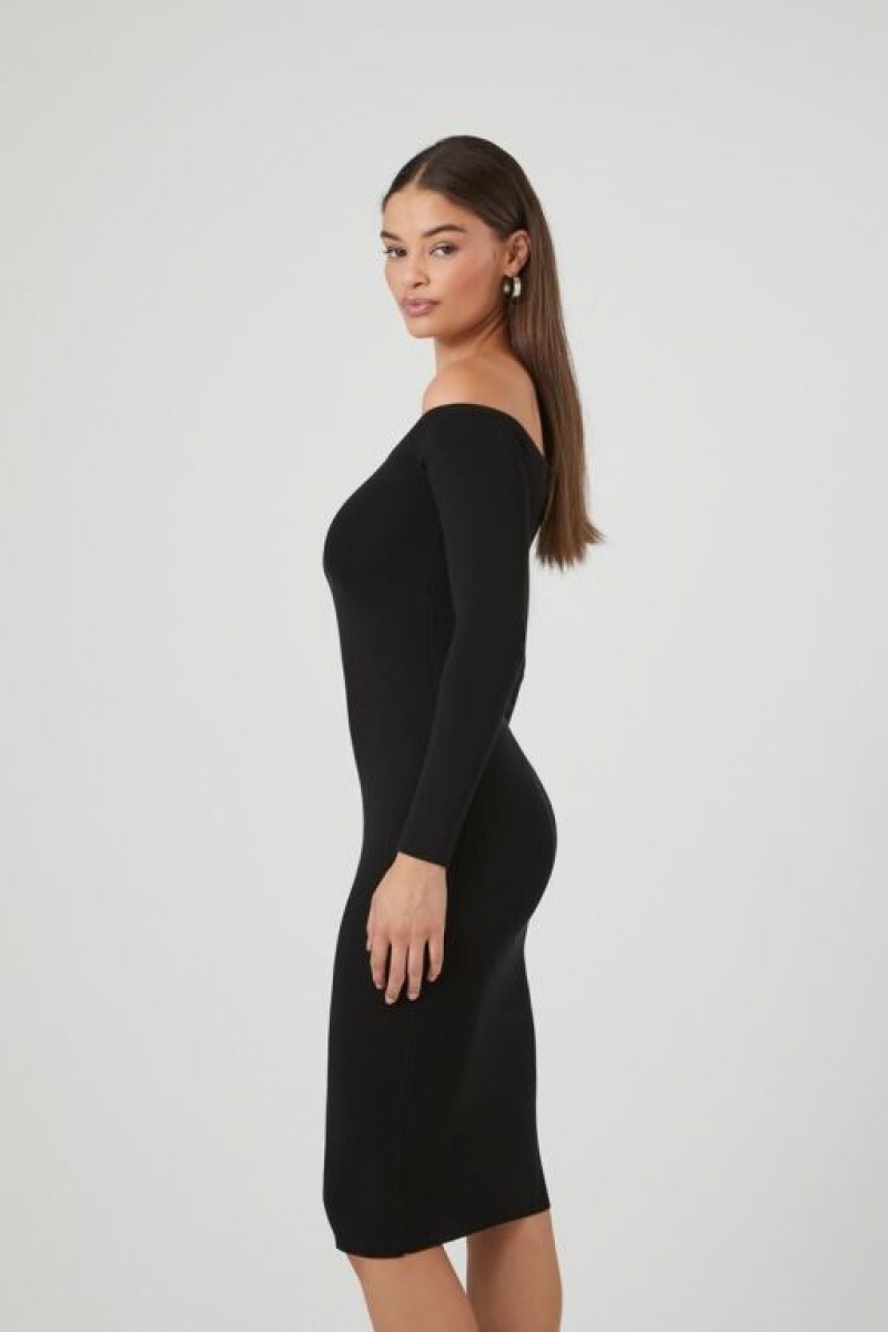 Vestido Forever 21 Off The Shoulder Mujer Negras | FVADt7pSC35