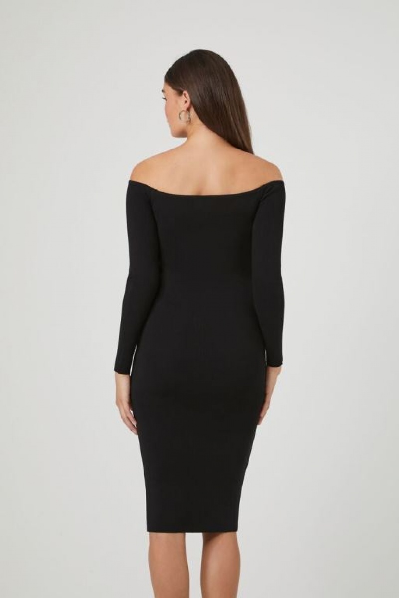 Vestido Forever 21 Off The Shoulder Mujer Negras | FVADt7pSC35