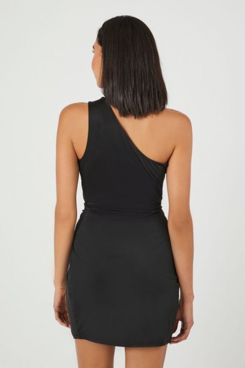 Vestido Forever 21 One Shoulder Mini Mujer Negras | And1z8EnlGJ