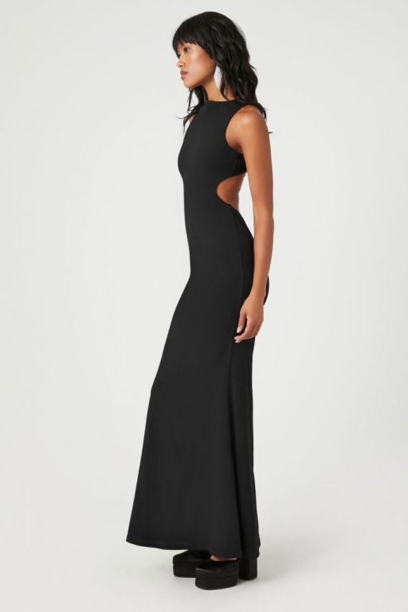 Vestido Forever 21 Open Back Bodycon Maxi Mujer Negras | qfmlicVS3Xp