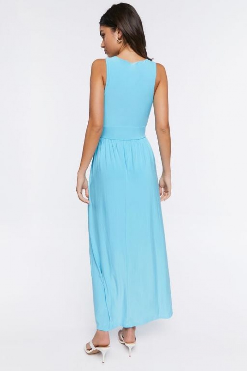 Vestido Forever 21 Plunging Slit Maxi Mujer Oasis | jhWi4uhvf8g