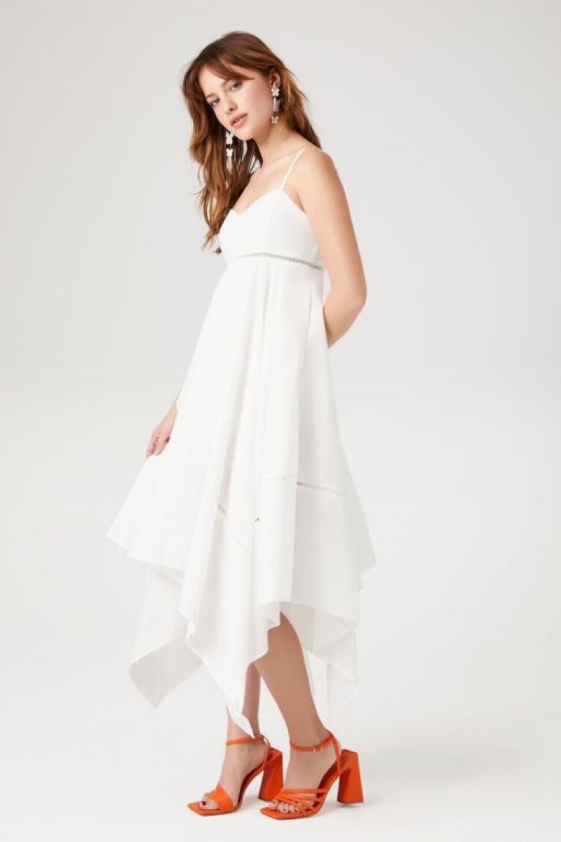 Vestido Forever 21 Poplin Handkerchief Mujer Blancas | OUw7OgFN8Ir