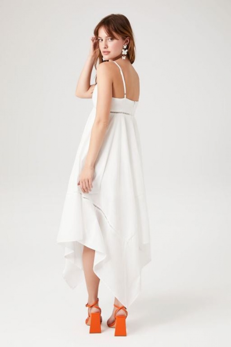 Vestido Forever 21 Poplin Handkerchief Mujer Blancas | OUw7OgFN8Ir