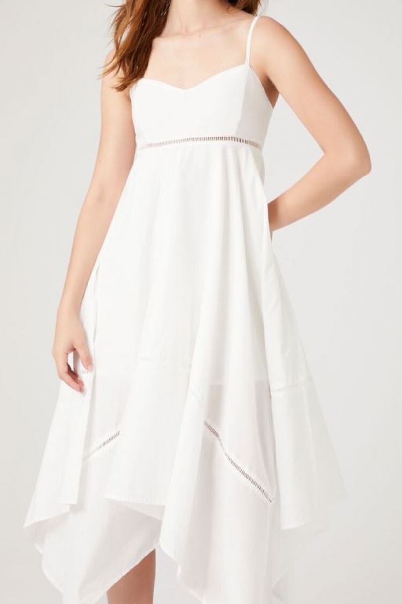 Vestido Forever 21 Poplin Handkerchief Mujer Blancas | OUw7OgFN8Ir