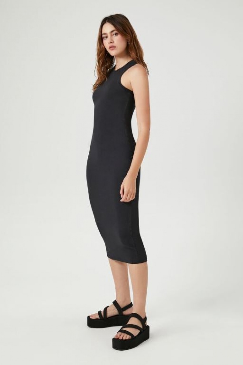 Vestido Forever 21 Racerback Bodycon Midi Mujer Negras | jScNXtKSxZJ