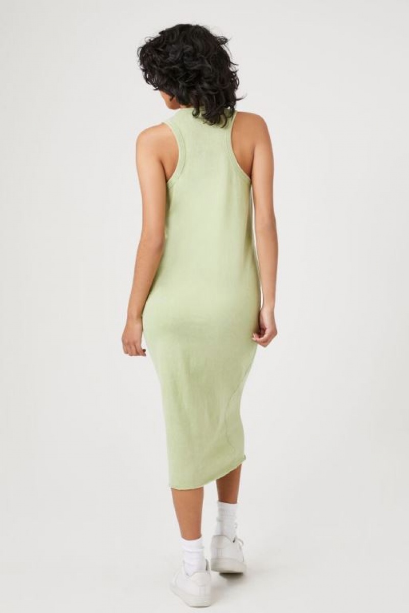 Vestido Forever 21 Racerback Tank Midi Mujer Verde Oliva Claro | IoN8y5rJJSP