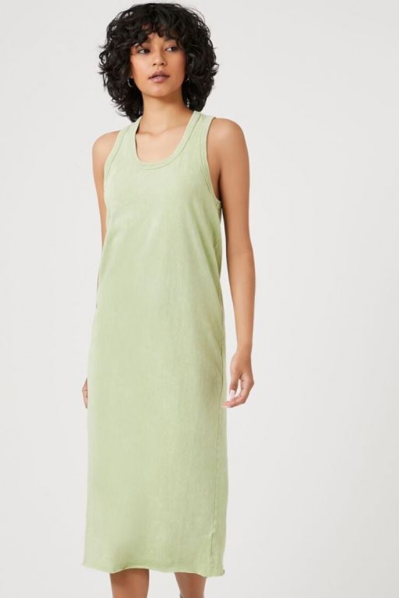 Vestido Forever 21 Racerback Tank Midi Mujer Verde Oliva Claro | IoN8y5rJJSP