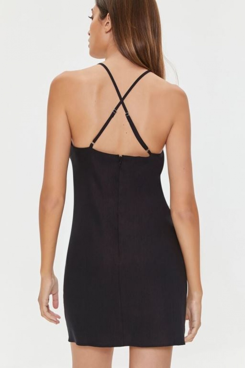 Vestido Forever 21 Ruched Cami Mini Mujer Negras | ZHfOcKDBYNh