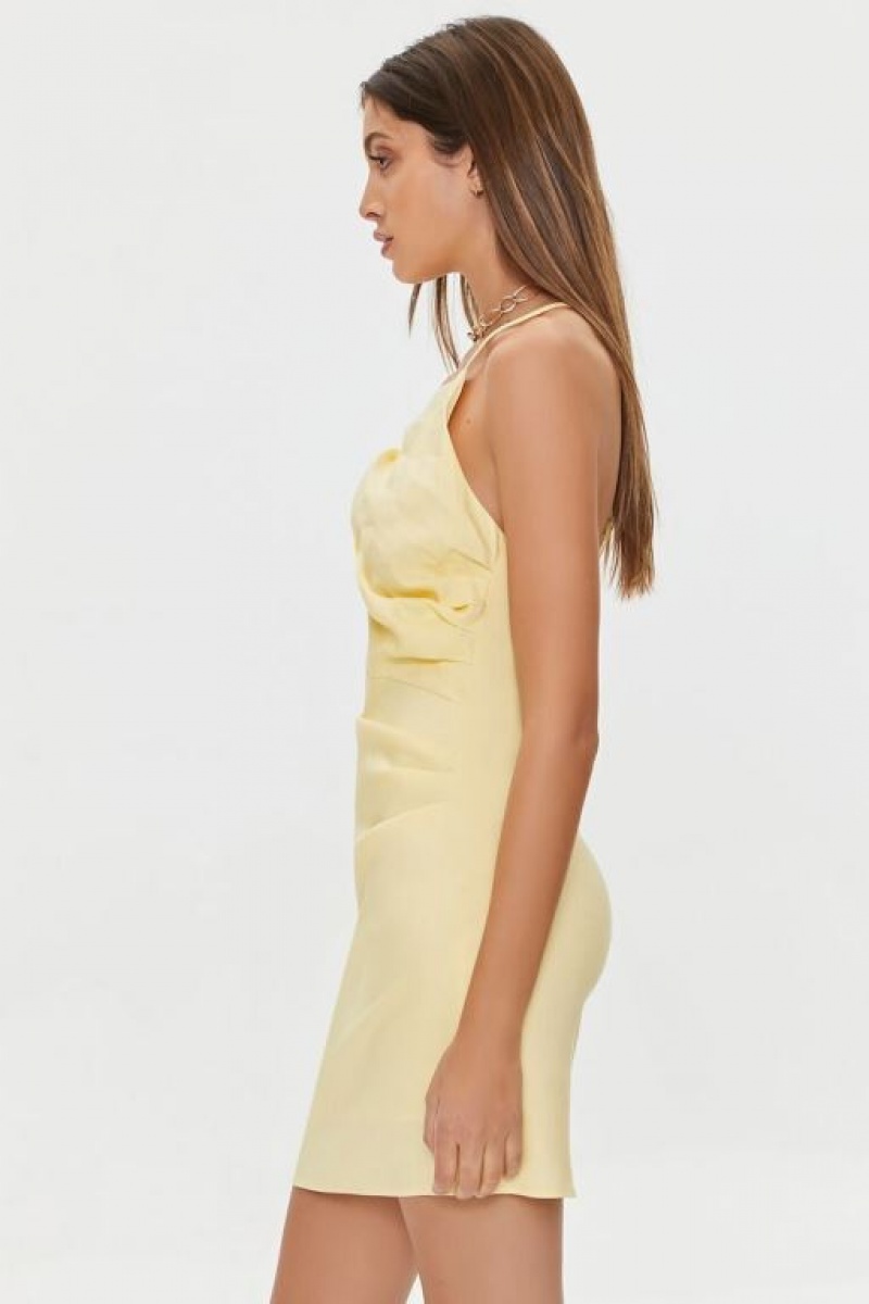 Vestido Forever 21 Ruched Cami Mini Mujer Mimosa | SSujYZci45J