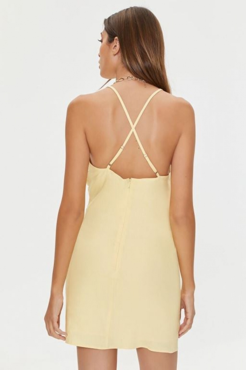 Vestido Forever 21 Ruched Cami Mini Mujer Mimosa | SSujYZci45J