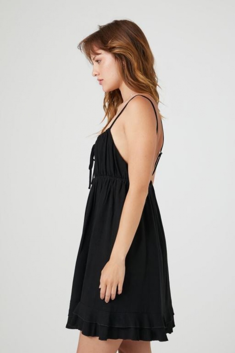 Vestido Forever 21 Ruffle Cami Mini Mujer Negras | xzME8WMOqaQ