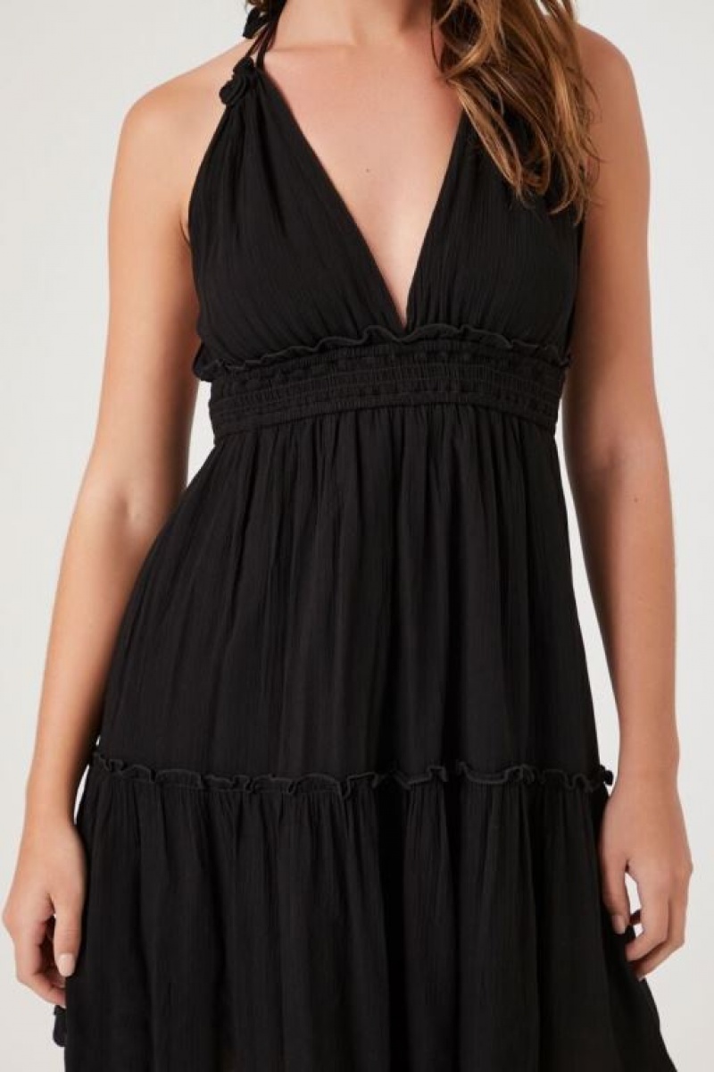 Vestido Forever 21 Ruffled Halter Mini Mujer Negras | vgMnoseR0vY