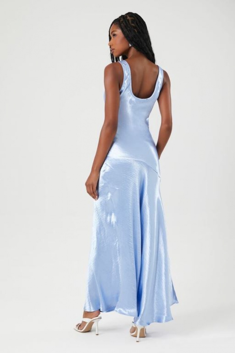 Vestido Forever 21 Satin Maxi Mujer Azules Claro | 941qjtOqL8y