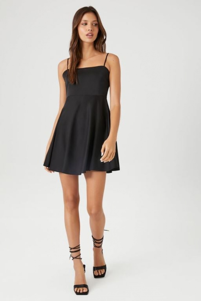 Vestido Forever 21 Satin Slip Mini Mujer Negras | rdf5xHYbb8l