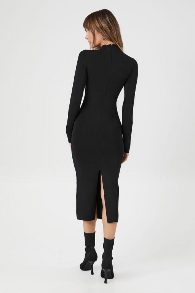 Vestido Forever 21 Seamed Mock Neck Mujer Negras | hoBaE2XiH7k