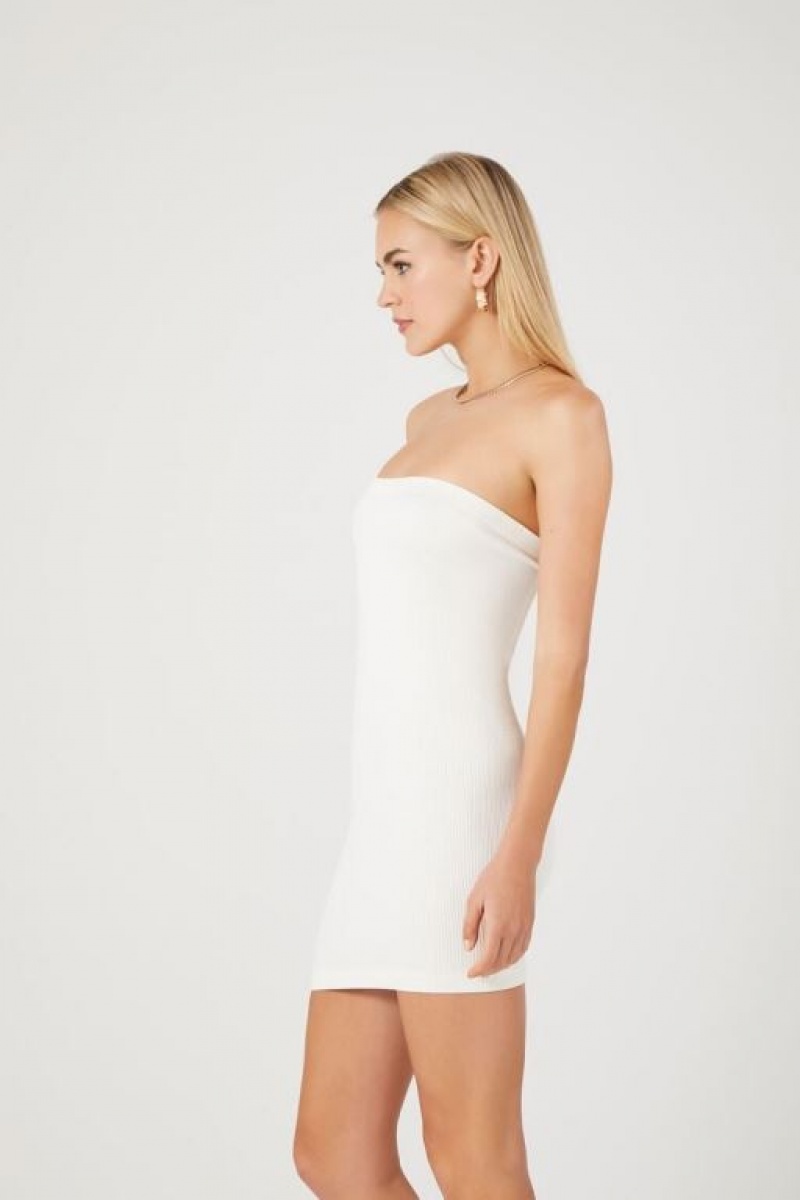 Vestido Forever 21 Seamless Bodycon Tube Mini Mujer Blancas | 7rfor2M1lQz