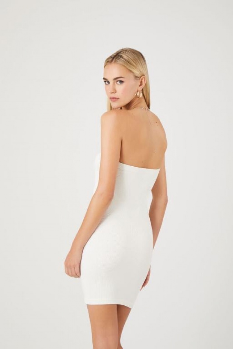 Vestido Forever 21 Seamless Bodycon Tube Mini Mujer Blancas | 7rfor2M1lQz