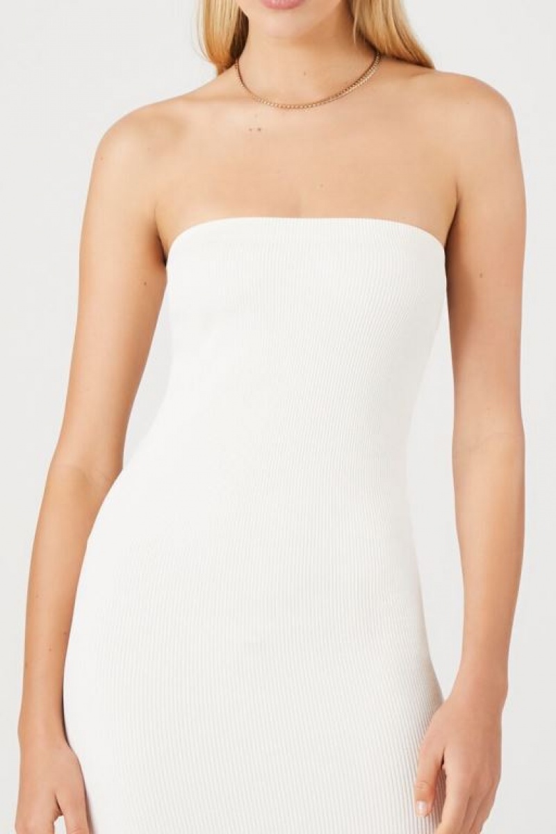 Vestido Forever 21 Seamless Bodycon Tube Mini Mujer Blancas | 7rfor2M1lQz