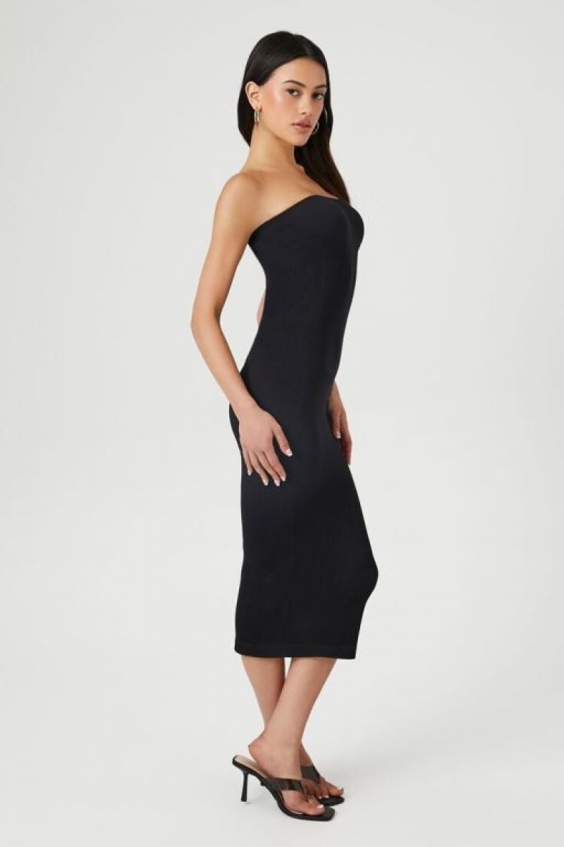 Vestido Forever 21 Seamless Midi Tube Mujer Negras | pouYH2q0rIx