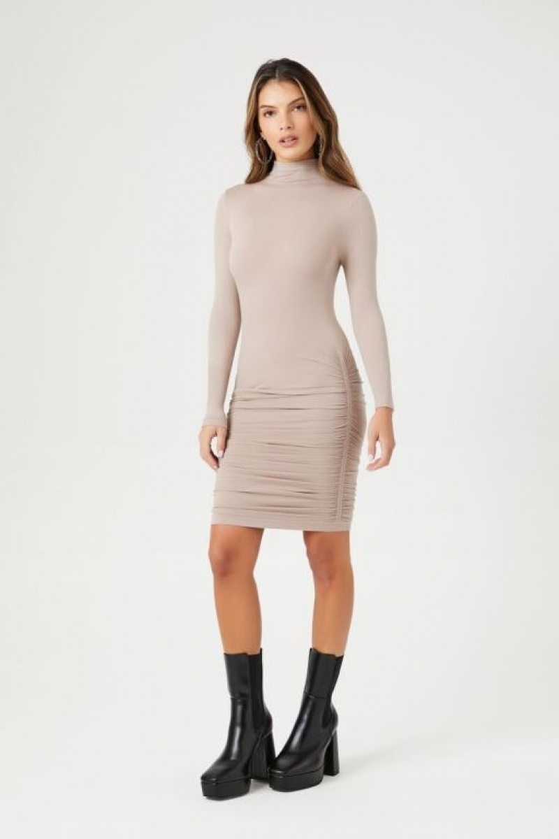 Vestido Forever 21 Seamless Turtleneck Bodycon Mujer Goat | pkvNFPy0TTQ