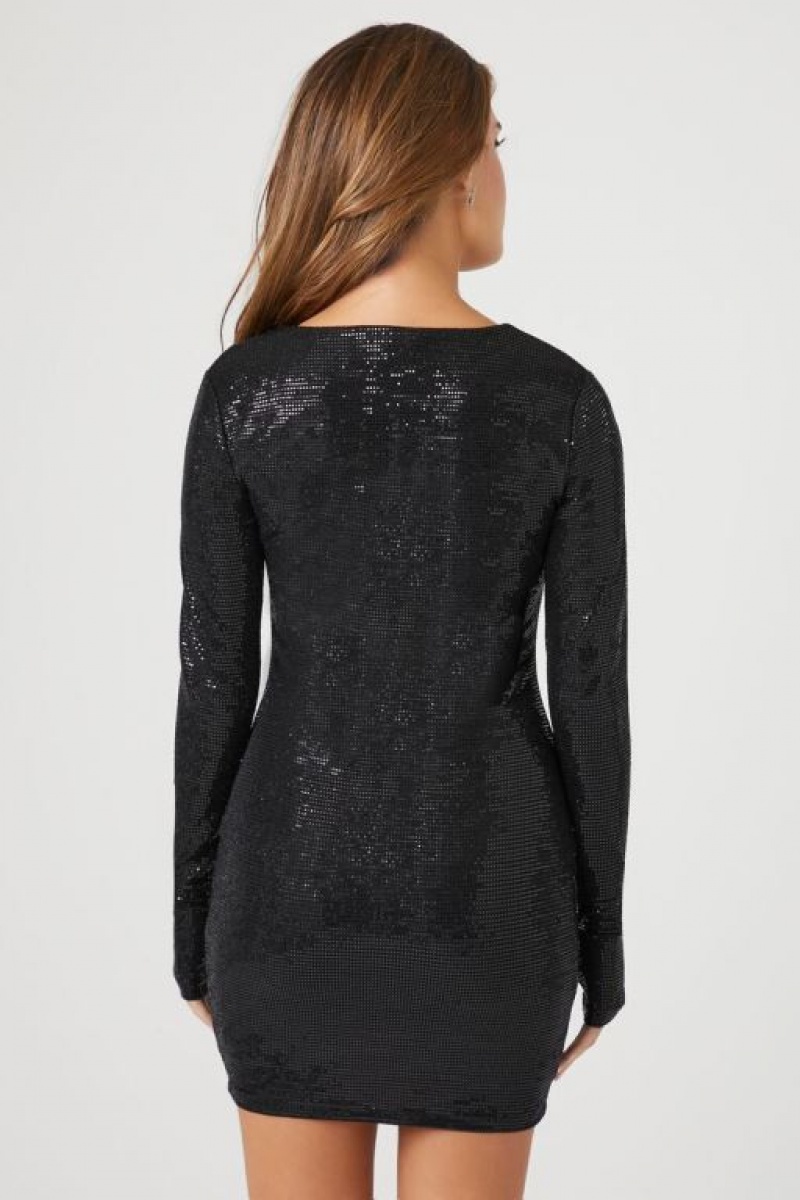 Vestido Forever 21 Sequin Bodycon Mini Mujer Negras Negras | KIvOvkjVvdX