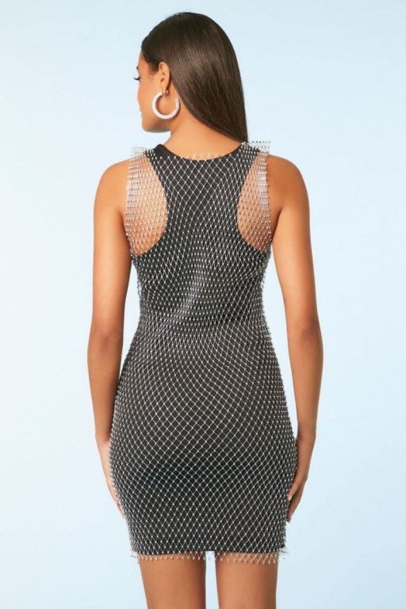 Vestido Forever 21 Sheer Rhinestone Mesh Tank Mujer Plateadas | qnZwlqkHMzL