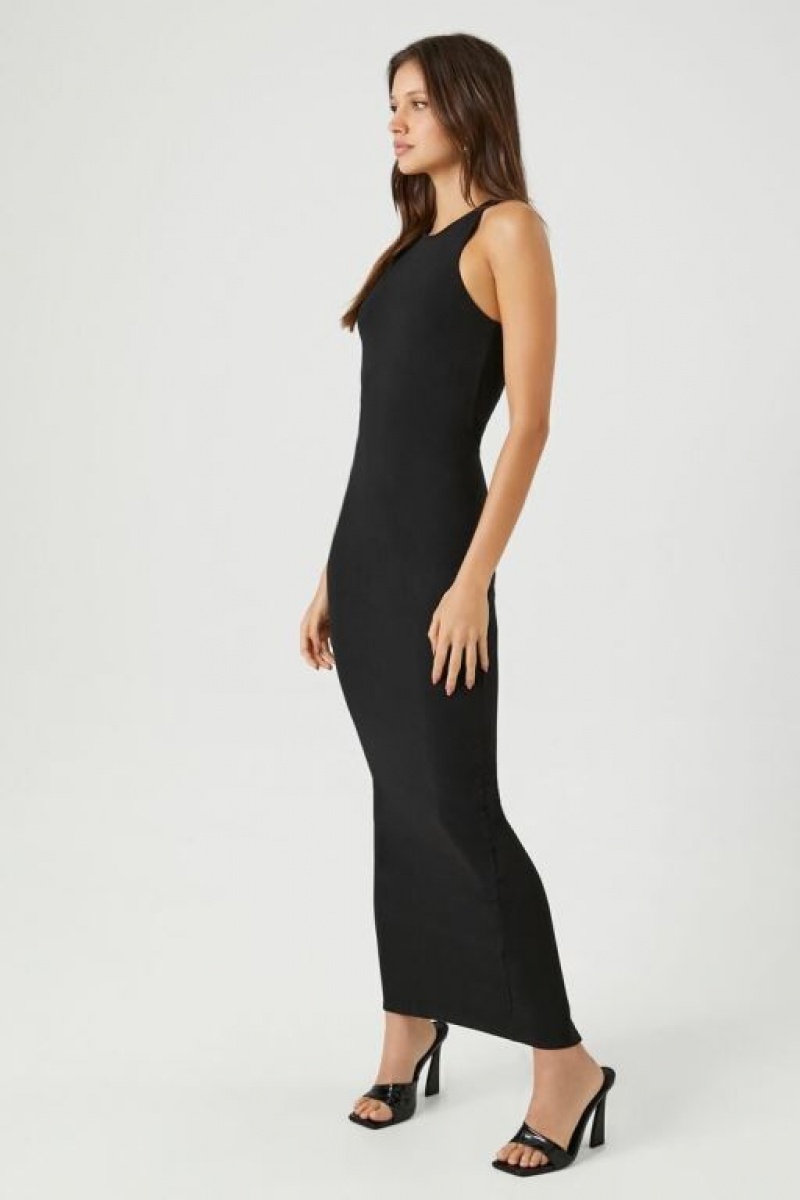 Vestido Forever 21 Sleeveless Bodycon Maxi Mujer Negras | wE9wQq40pxG