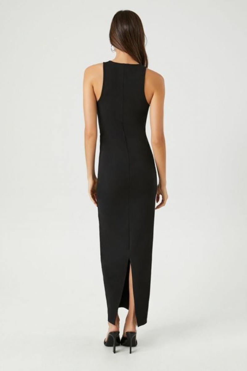 Vestido Forever 21 Sleeveless Bodycon Maxi Mujer Negras | wE9wQq40pxG