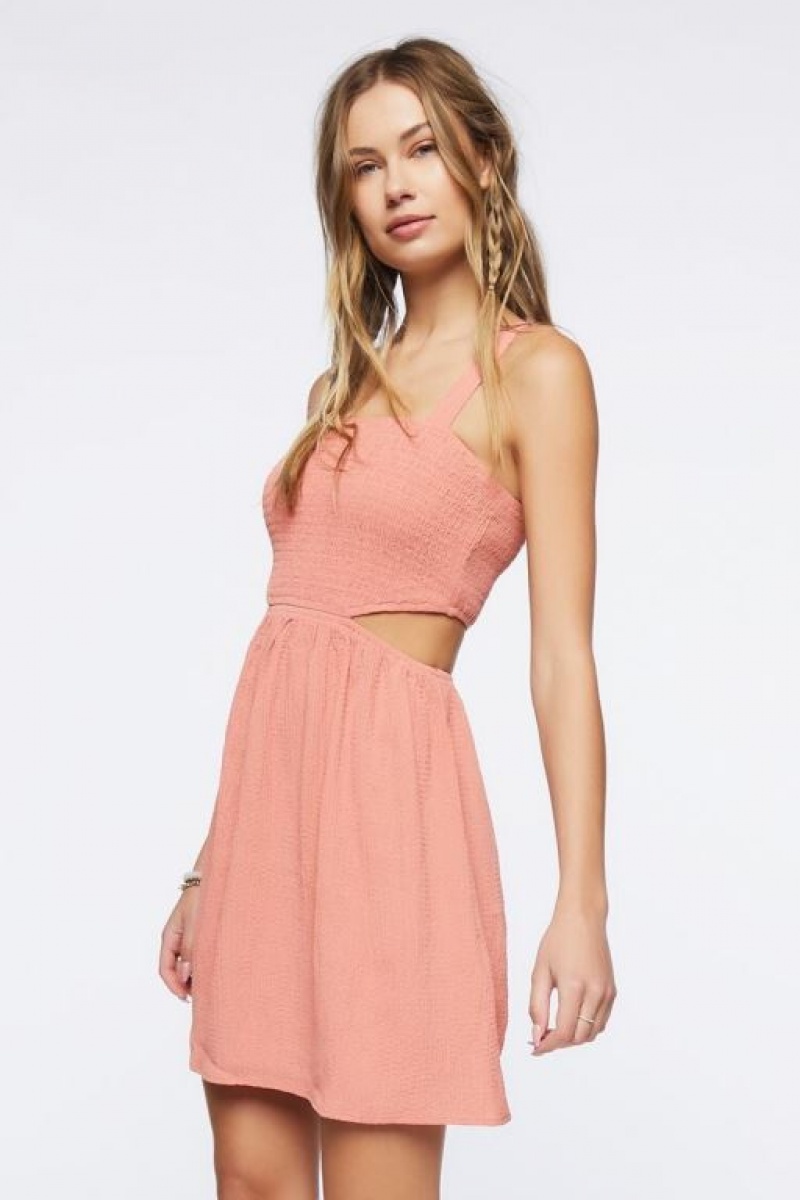 Vestido Forever 21 Smocked Cutout Mini Mujer Tigerlily | fi4YWpX8FRn