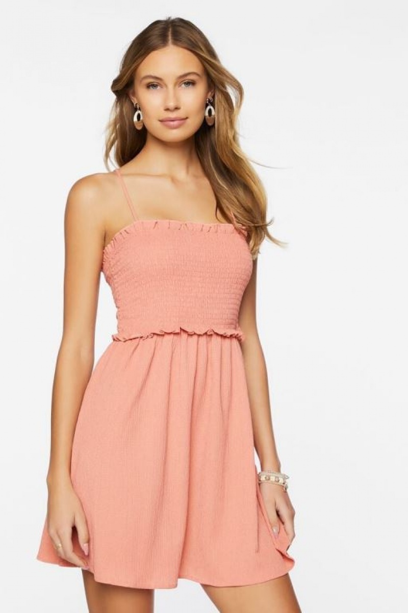 Vestido Forever 21 Smocked Cutout Mini Mujer Tigerlily | SUY2lxPkA54