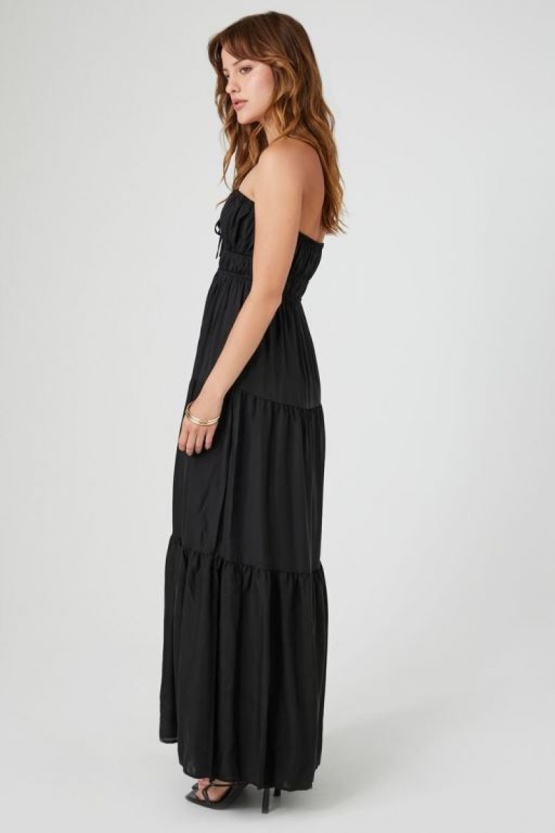 Vestido Forever 21 Strapless Tiered Maxi Mujer Negras | UgvJRC2j6oB